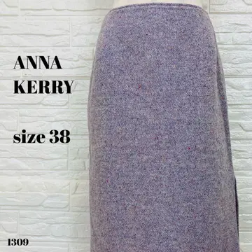 ANNA KERRY 안나케리 울 혼방 스커트 옅은 보라색 38 1309