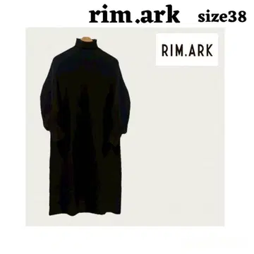 RIM.ARK 블랙 터틀넥 원피스 니트 롱 원피스