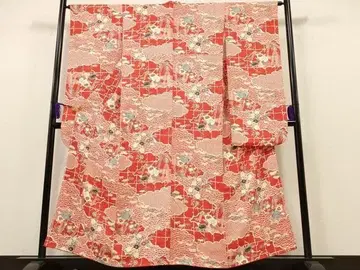 기모노 럭셔리 후리소데 운토리 초화문 순수 실크 일품