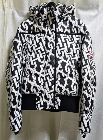 HUNTER 헌터 기하학 패턴 다운 자켓