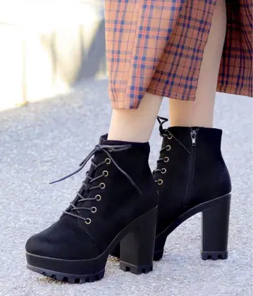 9cm 레이스업 부츠 사이드 고어 부츠