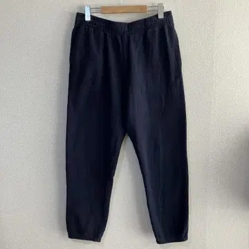 FILA 스웨트 팬츠 M 네이비 속기모 로고 자수 하의 남성용