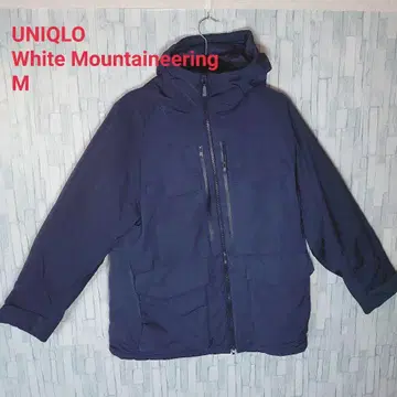 UNIQLO 화이트 마운티니어링 하이브리드 다운 M