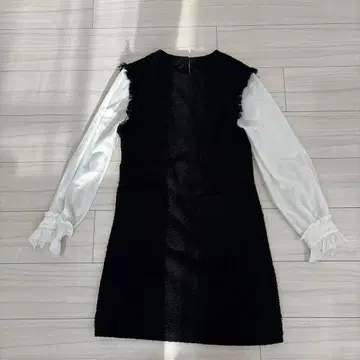 릴리 브라운 트위드 무릎 기장 원피스 원피스 릴리 브라운 블랙