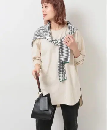 Spick and Span 사이로 프리미엄 오버 롱 T