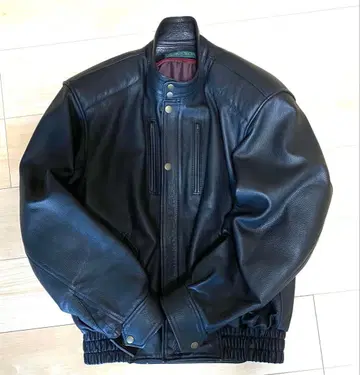 PAIR SLOPE 블랙 라이더 가죽 자켓