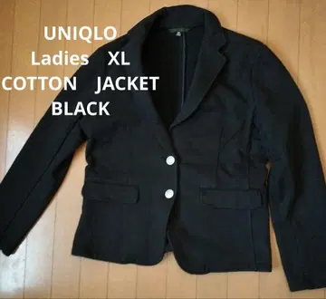 블랙 테일러드 코튼 자켓