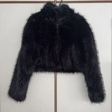 Mili affinity 인조 모피 숏 기장 더블 지퍼 자켓