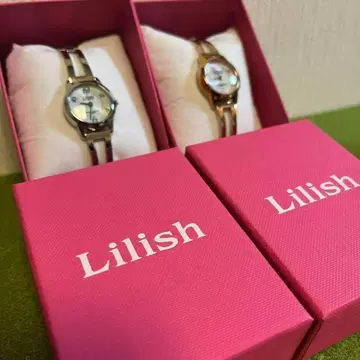 릴리쉬 솔라 손목시계 실버 & 로즈 골드 2개 세트