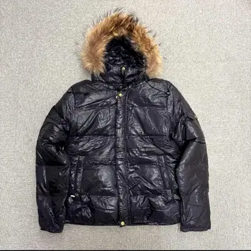 Y2K 퍼 다운 자켓 시크 스타일 헤이세이 두툼 광택