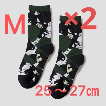 M 사이즈 이기 두 켤레 세트 양말 그라니프 죠죠의 기묘한 모험 삭스
