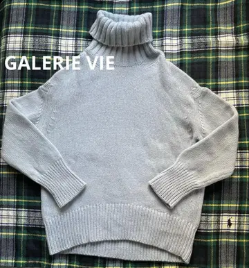 GALERIE VIE 새상품급 파인 울 터틀넥 스웨터 색스