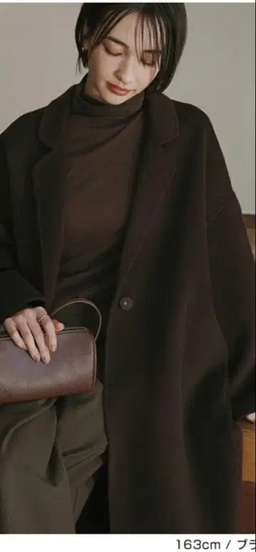 evernavy 리버 롱 코트 MT 사이즈 브라운