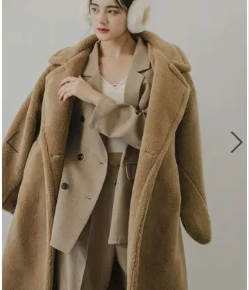 테디베어 코트 rectangle 사이즈 M 레타 보아 코트