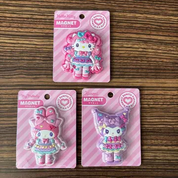 산리오 하라주쿠점 한정판 마그넷 헬로키티 마이멜로디 쿠로미 컴플리트