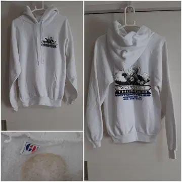 레어 80s 파랑 택 헤인즈 two wheel thunder 후드티