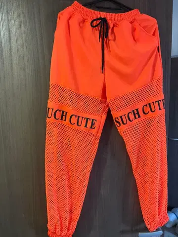 SUCH CUTE 메쉬 팬츠 오렌지