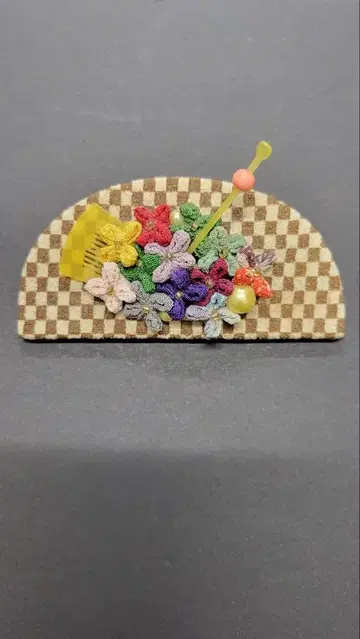 크레이프 원단 공예 핀치 공예 설날 브로치 비녀형