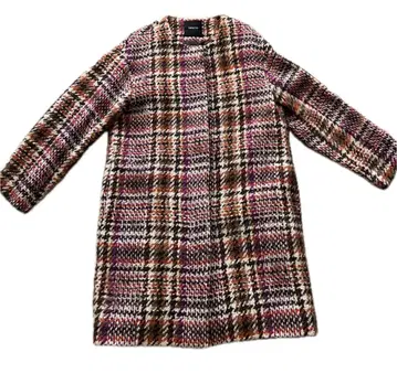 DRWCYS 체크 무늬 롱 코트