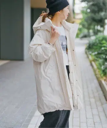 Spick and Span 발수 후디드 다운 코트 36 화이트 새상품급!