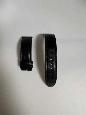 BAUME&MERCIER 블랙 가죽 벨트 19mm 18mm