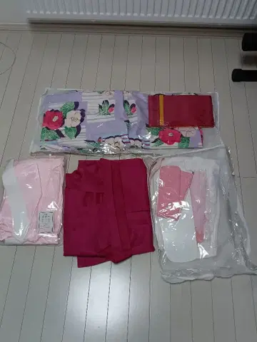 겨울 세일 하카마 세트 핑크 보라색