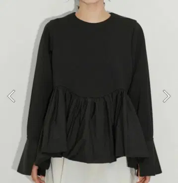 ADAM ET ROPE 벌룬 타프타 페플럼 풀오버