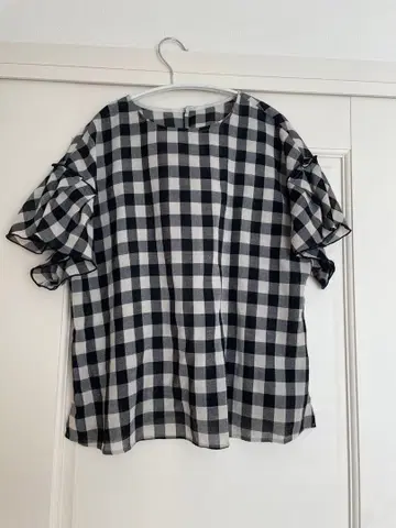 유나이티드 애로우즈 united arrows 깅엄 체크 블라우스