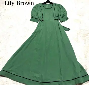 Lily Brown 그린 롱 원피스