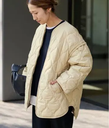 FRAMeWORK NEW 3way 퀼팅 블루종 베이지