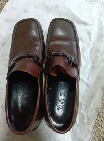KCB 브라운 드레스 신발 가죽
