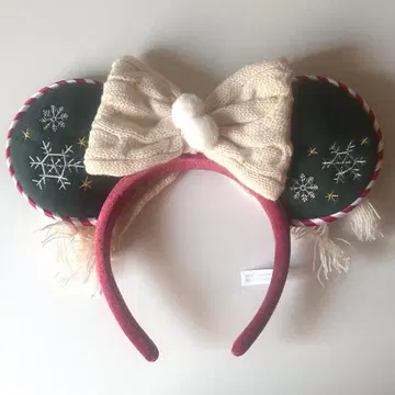 디즈니 크리스마스 미키 귀 머리띠 2025