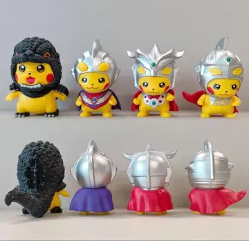 [ 미개봉 새상품 ] 피카츄 x 고질라 피카츄 x 울트라맨 4세트 포켓몬