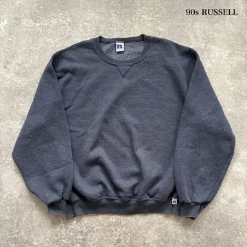 [ RUSSEL ATHLETIC ] 90s 러셀 앞V 무지 맨투맨 XL