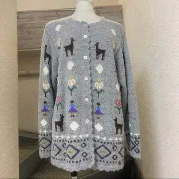 알파카 하우스 가디건 그레이색 ALPACA HOUSE