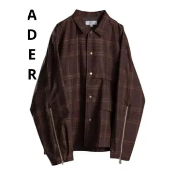 ADER arm zip short blouson 브라운 체크