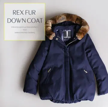 REX FUR DOWN COAT 네이비