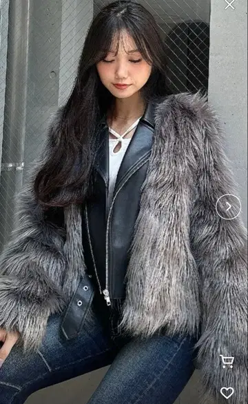 GYDA 레이어드 에코 퍼 라이더 자켓