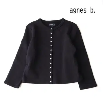 아네스베 쁘레숑 가디건 3 블랙 빅 사이즈 스냅 버튼