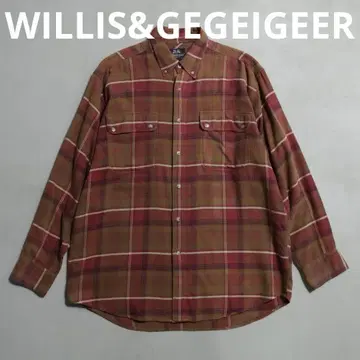 WILLIS&GEGEIGEER 셔츠 긴팔 90s 버건디 새상품급