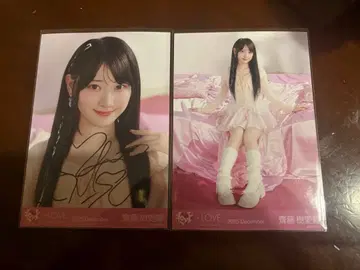 사이토 쥬아라 브로마이드 요리 친필 사인 러브송에 습격당하는 자켓