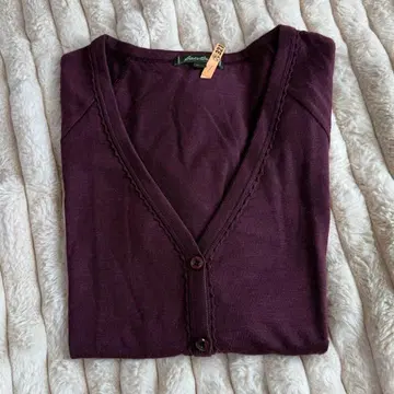새상품급! 래글런 슬리브 가디건 Eddie Bauer 퍼플