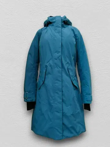 엘엘빈 블루 다운 코트 롱 퍼 없음