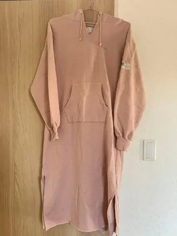 리 핑크 트레이닝복 원피스 후드티 구제 의류