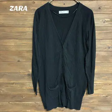 [ 자라 ] ZARA 블랙 가디건 롱 기장 L