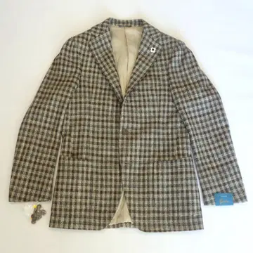 [ 미사용 새상품 ] Gabo 가보 체크 무늬 테일러드 자켓 46