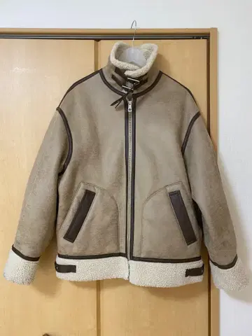 SLY 무스탕 코트 베이지