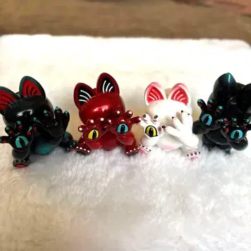 지옥고양이 오니기리 가챠가챠 4체 세트