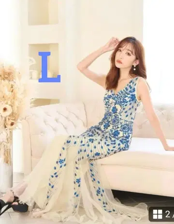 [택 포함 새상품] 완판템 스팽글 머메이드 롱 드레스 L 사이즈