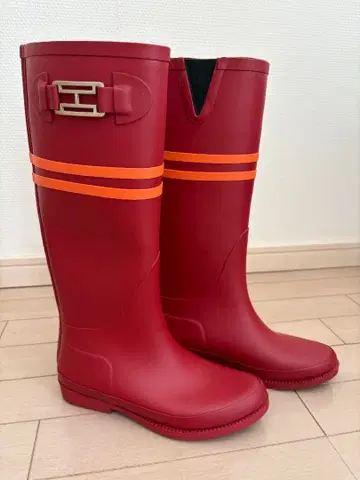 타미 레드 스트라이프 롱 부츠
